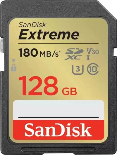 Лот: 25889258. Фото: 1. Карта памяти SanDisk 128GB Extreme... Карты памяти