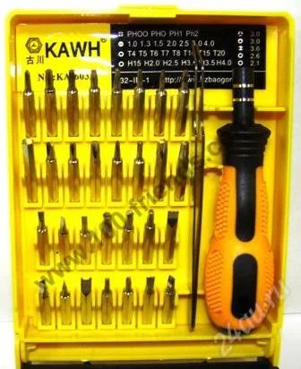 Лот: 1769025. Фото: 1. Отвертки в наборе Kawn 6032 (30... Оборудование для ремонта
