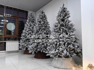 Лот: 25886635. Фото: 1. Елка искусственная литая заснеженная... Ёлки новогодние