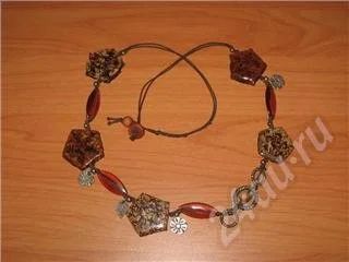 Лот: 177540. Фото: 1. Бусы, коричневые. Другое (ювелирные изделия, бижутерия, часы)