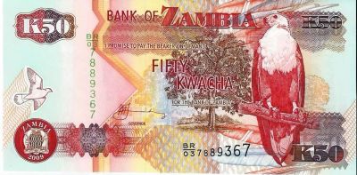Лот: 15403474. Фото: 1. 50 квача 2009 г. Замбия . Красивая... Африка