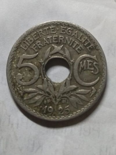 Лот: 19599166. Фото: 1. Франция 5 сантимов 1925. Европа