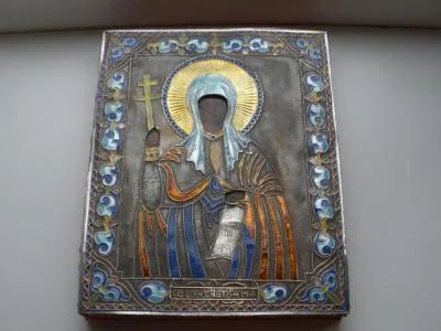 Лот: 3230746. Фото: 1. икона XVlll век - "святая светлана... Иконы