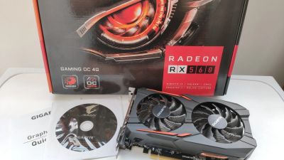 Лот: 14835754. Фото: 1. Radeon RX 560 Gaming 4Gb (Gigabyte... Видеокарты