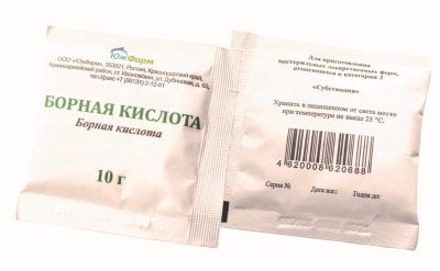 Лот: 23711642. Фото: 1. Борная к-та пор. 10г. Лекарства