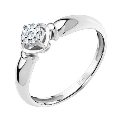 Лот: 23823152. Фото: 1. Золотое кольцо с бриллиантами. Кольца, перстни