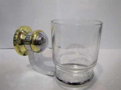 Лот: 1596497. Фото: 1. стакан с держателем хром золото. Другое (строительство и ремонт)