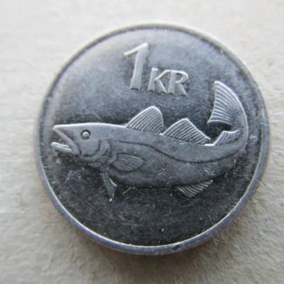 Лот: 8312574. Фото: 1. Монета 1 крона одна Исландия 1996... Европа