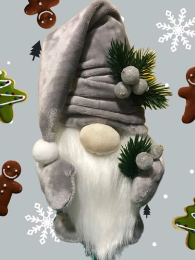 Лот: 25886836. Фото: 1. Новогодний сувенир гномик. Гирлянды, шарики, новогодние аксессуары