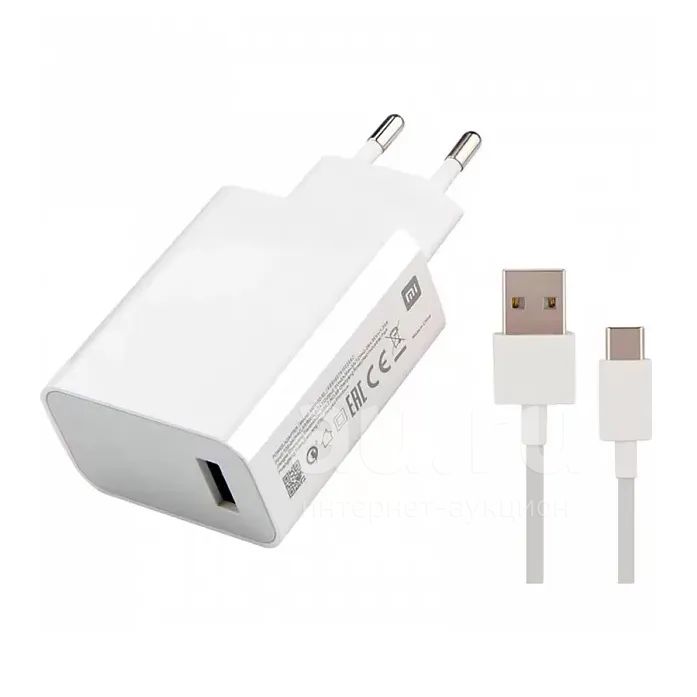 Сетевой адаптер Xiaomi 27W + кабель Type-C Quick Charge 4.0 (MDY-10-EL ...