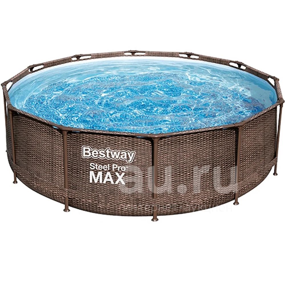 Бассейн каркасный BESTWAY "Ротанг" Steel Pro Max 366х100см (филь.нас ...