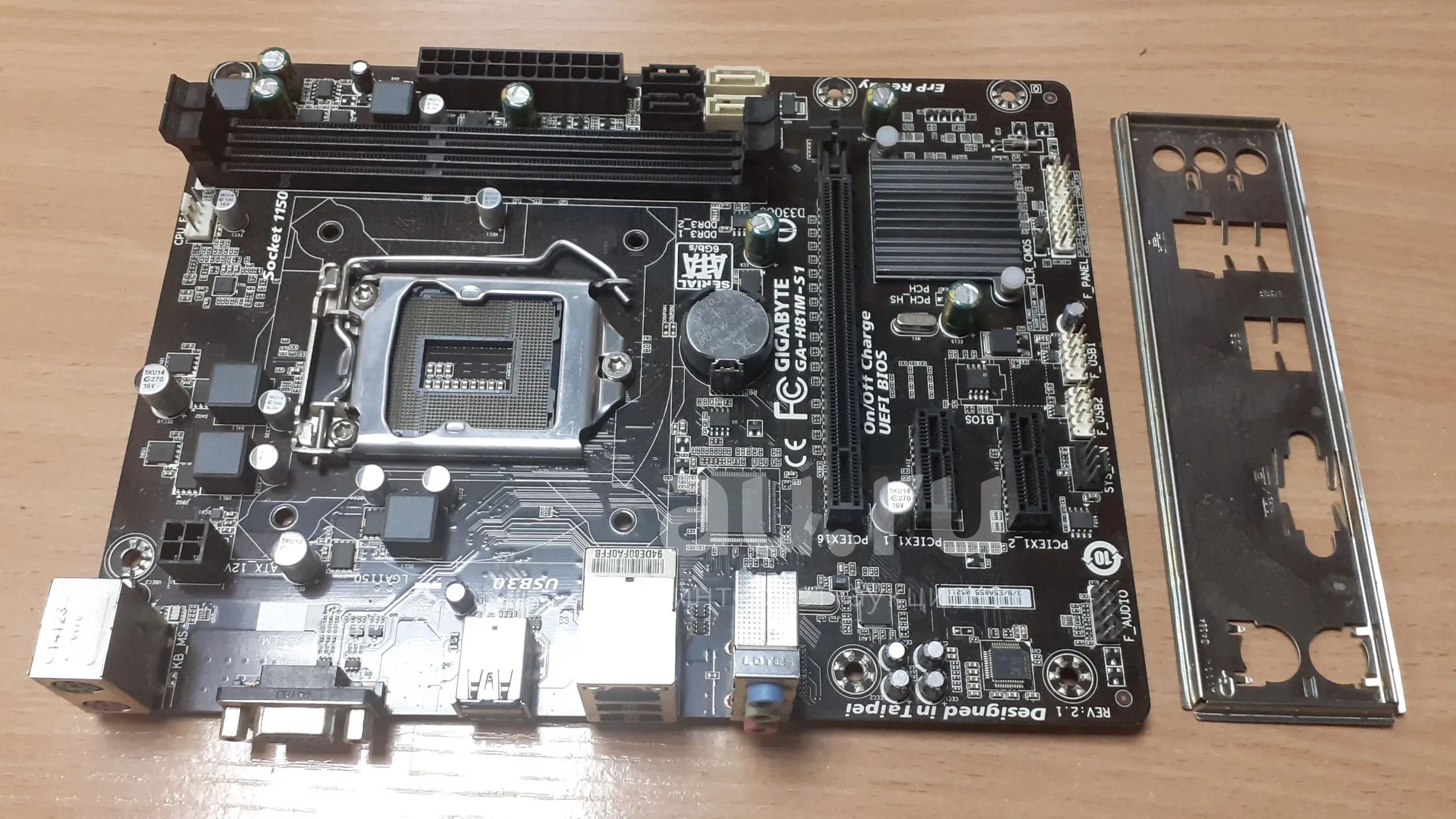 Материнская плата 1150 mATX Gigabyte GA-H81m-S1 +задняя планка ...