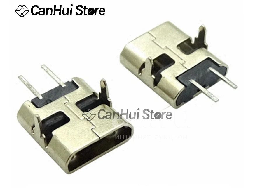 Разъём (гнездо) micro USB с двумя выводами (только питание плюс и минус ...