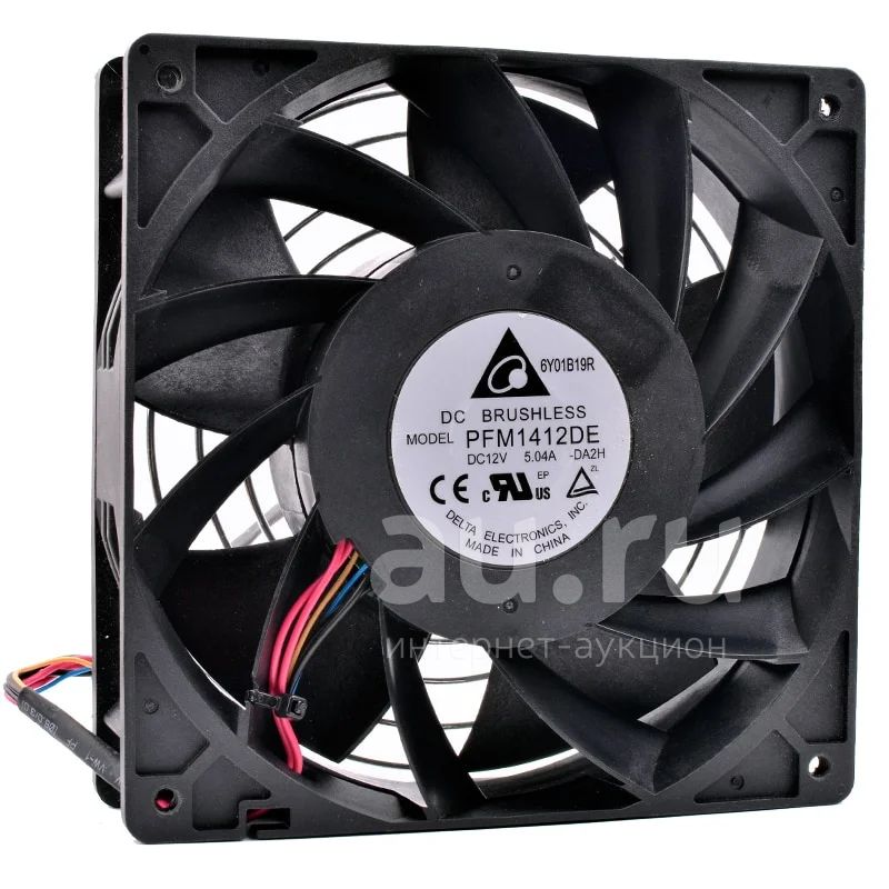 Кулер для асика DELTA PFM1412DE вентилятор для ASIC Ebit 140х140х38 мм ...