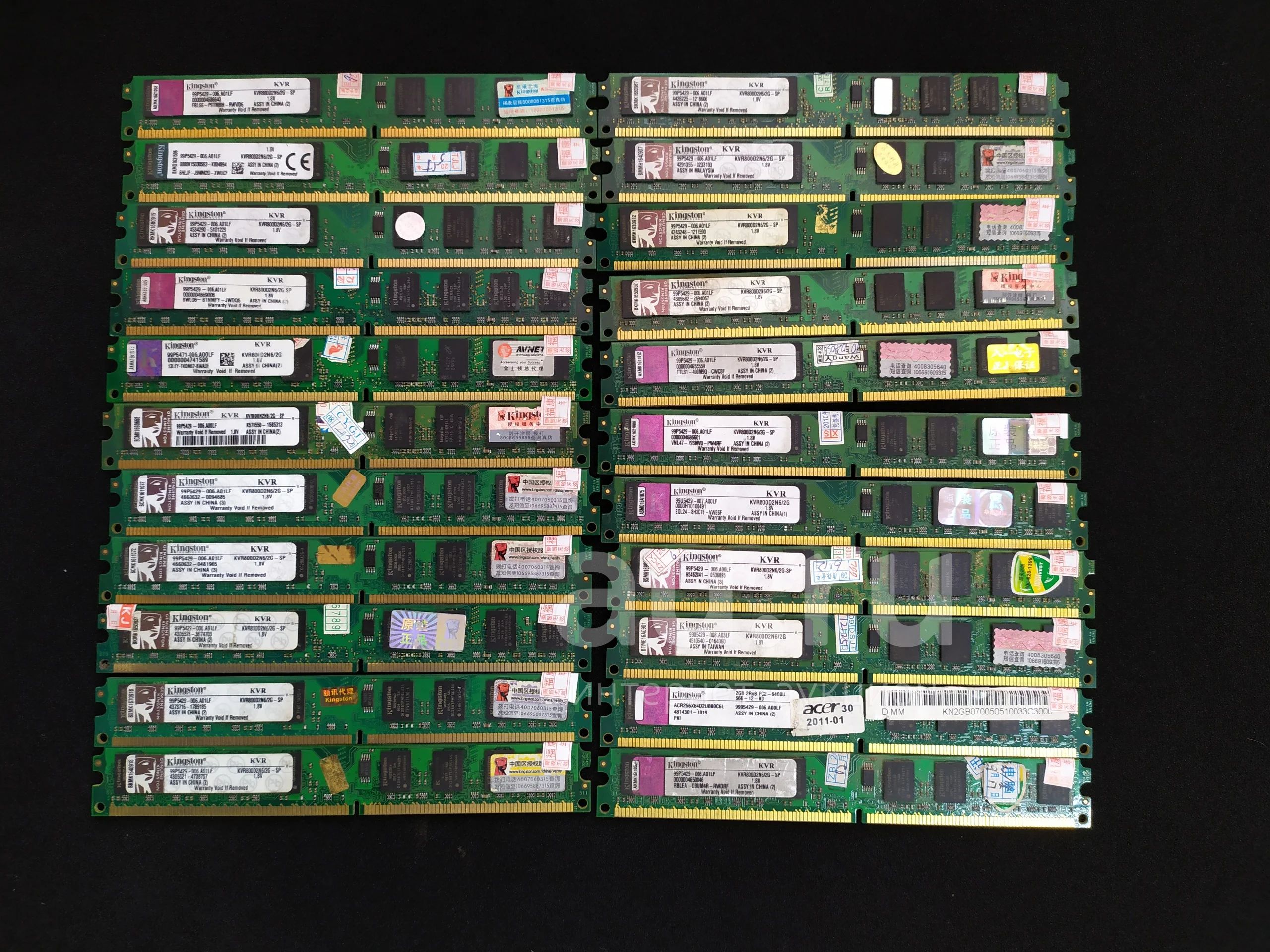 Брендовая память 4Gb 2*2Gb DDR2 Kingston KVR800D2N6/2G-SP 800Mhz ...