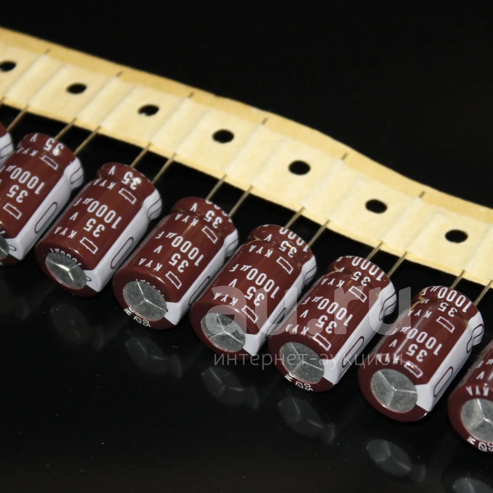 Конденсатор электролитический Ecap 1000.0 uF * 35 V t=+105C 13x20 mm ...
