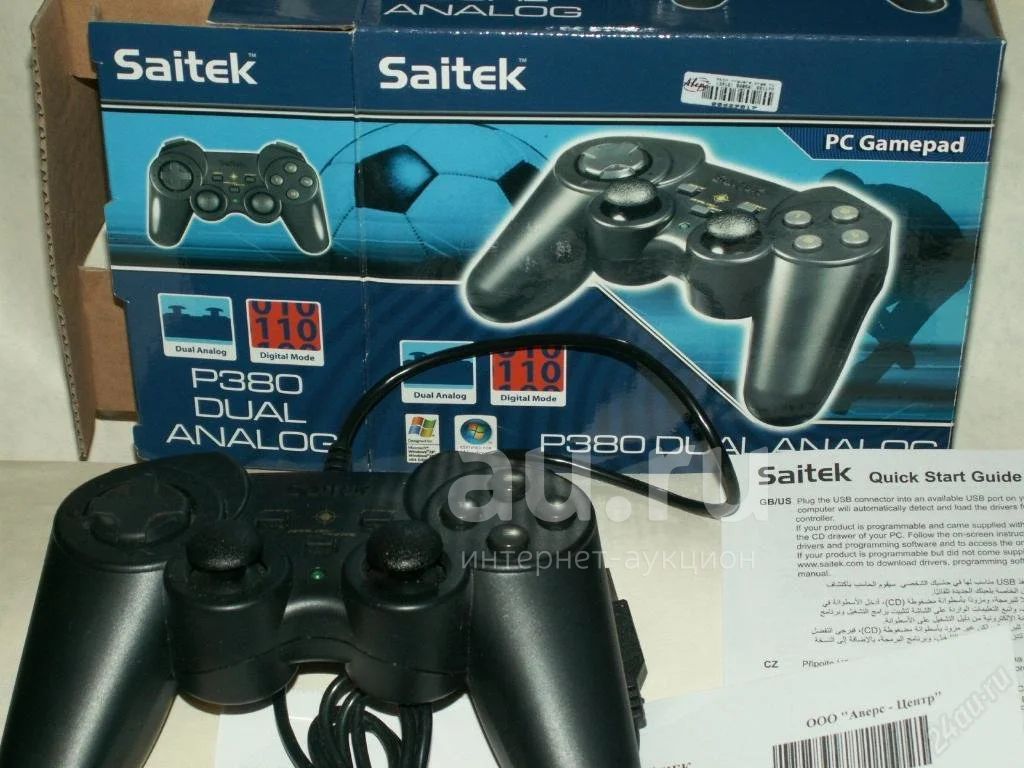 USB Джойстик Saitek P380 Dual Analog Pad (Геймпад) — купить в  Сосновоборске. Состояние: Б/у. Рули, джойстики на интернет-аукционе Au.ru