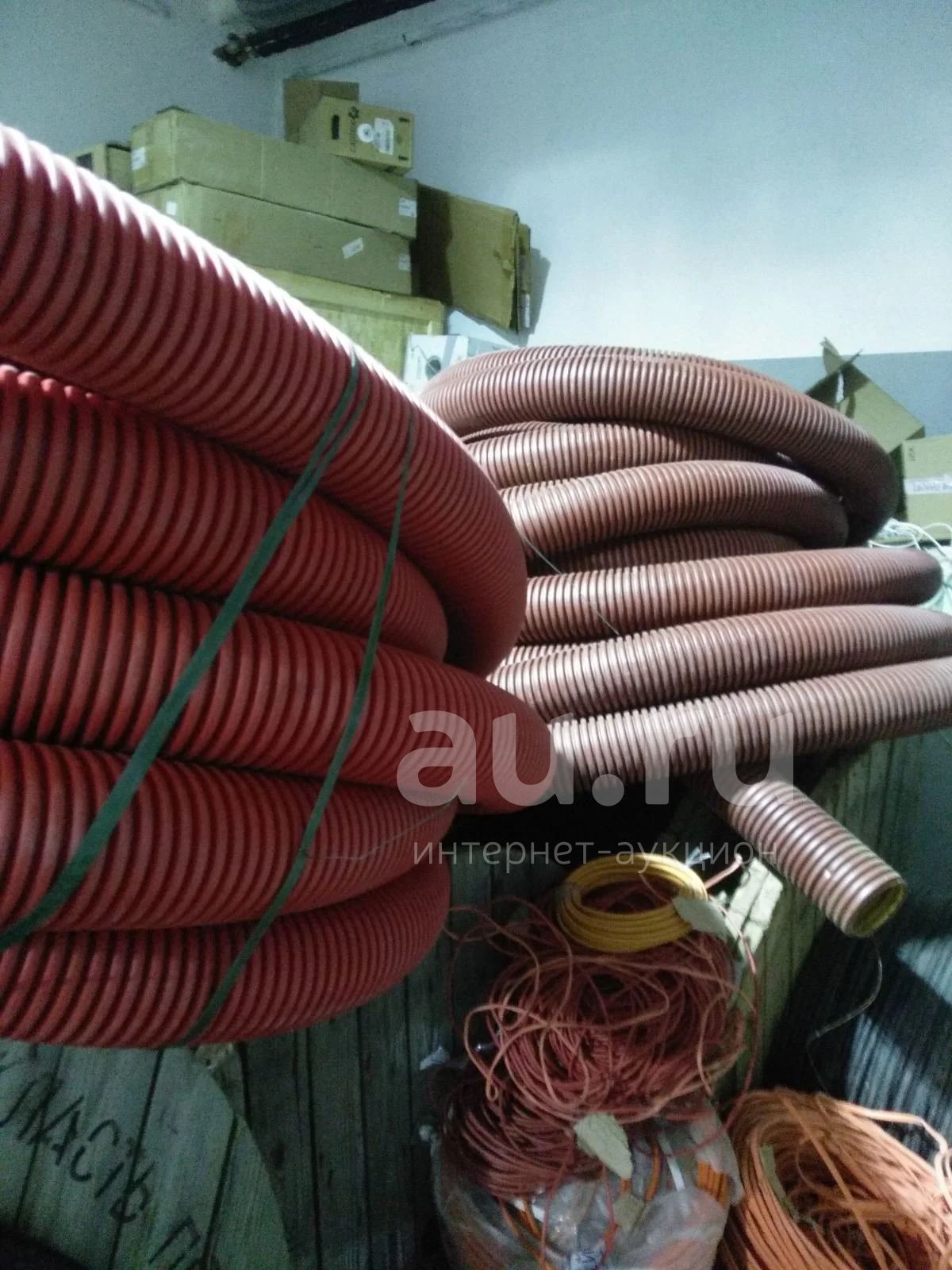 Труба гибкая двустенная для кабельной канализации д.110мм, цвет красный .