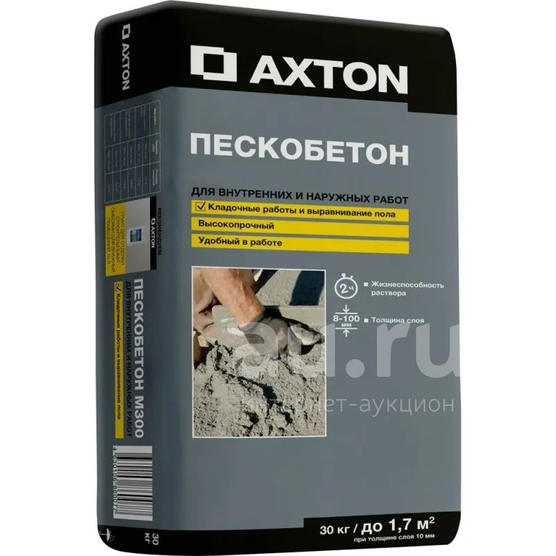 Пескобетон M300 Axton 30 кг — купить в Красноярске. Состояние: Новое ...