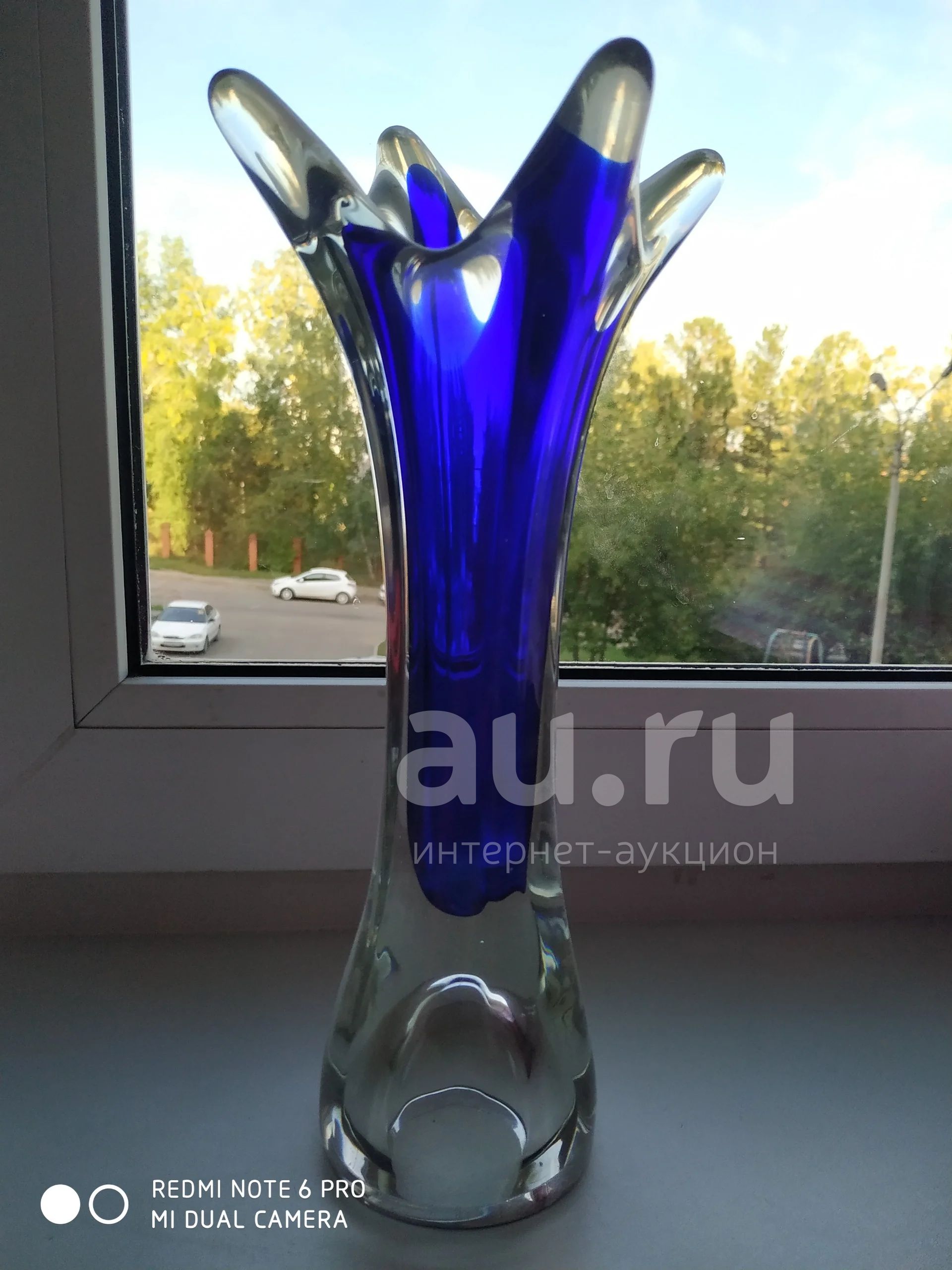 Ваза стекло синяя — купить в Красноярске. Состояние: Б/у. Вазы на ...