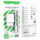 СЗУ BOROFONE BA-74A 1*USB+Type-C 2.1A White