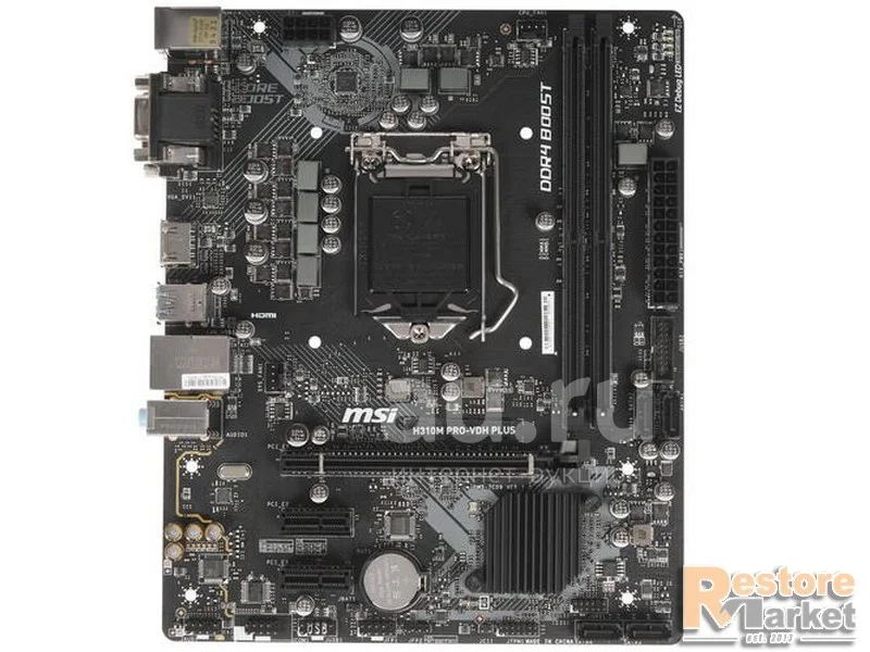 Материнская плата {LGA1151-V2} MSI H310M pro-vdh plus (Box) б/у ...