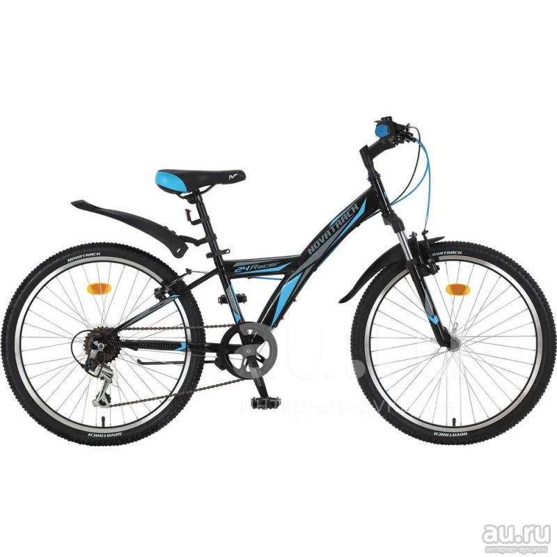 Велосипед NOVATRACK 24" RACER, сталь.рама 10" ,черный, 6-скор, TY21 ...