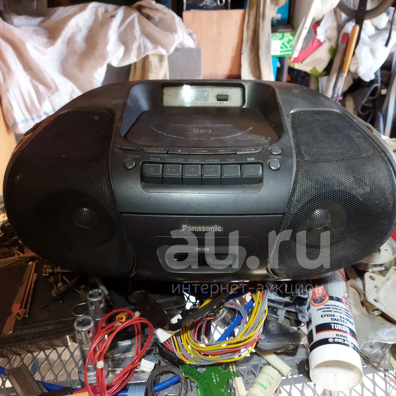 Кассетный магнитофон с радио и CD. — купить в Красноярске. Состояние: Б ...