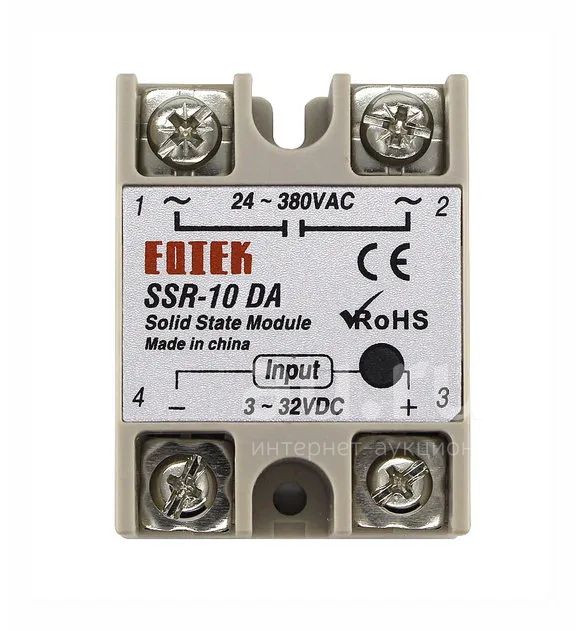 Твердотельное реле Fotek SSR-40DA на 40A ~24-380V переменного тока ...
