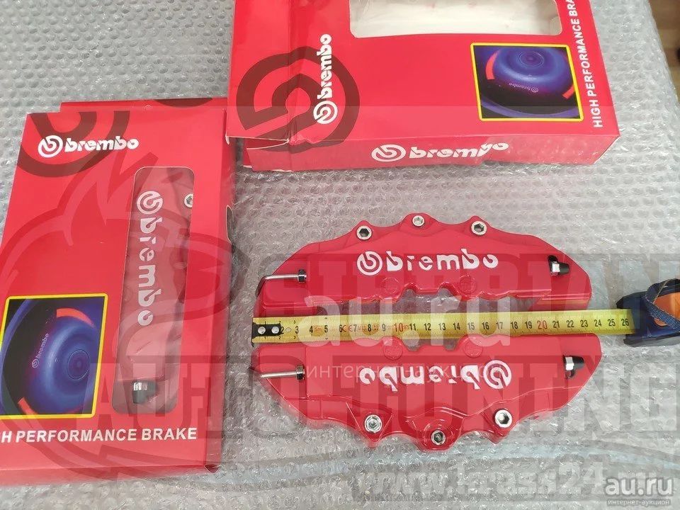 Брембо Накладки на суппорта Brembo средние красные 24 см 2 шт — купить ...