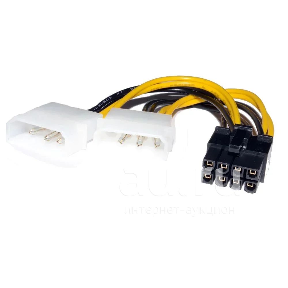 Переходник для блока питания на видеокарту 8 пин 8pin to 2 molex ...