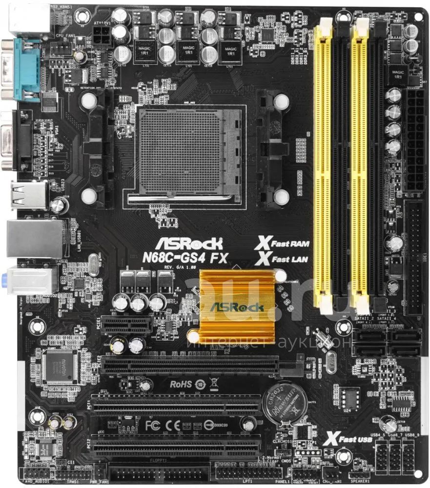 Материнская плата AM3/AM3+: ASRock N68C-GS4 FX — купить в Красноярске ...