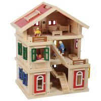 Лот: 3535256. Фото: 2. Деревянный кукольный дом, новый... Игрушки