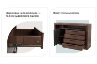 Лот: 23942354. Фото: 2. Тумба с дверцей и 4 ящиками Hoff... Хранение вещей