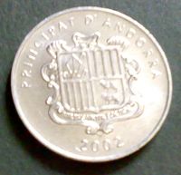 Лот: 1354054. Фото: 2. Андорра 1 сентим 2002 г агнец... Монеты