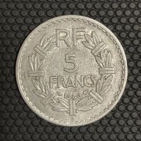 Лот: 19071869. Фото: 2. 5 франков 1946г. С одного рубля... Монеты