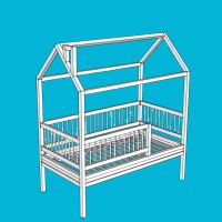 Лот: 11404591. Фото: 2. кровать-домик из сосны. Новый!. Детская мебель