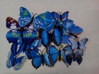 Лот: 7731087. Фото: 2. Бабочки декоративные Синие 3D... Предметы интерьера