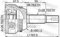 Лот: 21941183. Фото: 2. Шрус Внешний 26X61.3x26 Toyota... Автозапчасти