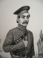 Лот: 12642365. Фото: 4. Старинная большая литография Конный... Красноярск