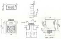 Лот: 3495922. Фото: 2. Разъем Mini USB 10pin (HW-F-010-04... Радиодетали  (электронные компоненты)