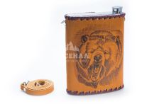 Лот: 10588370. Фото: 3. Фляжка №1 "Хищник" из нержавеющей... Домашний быт
