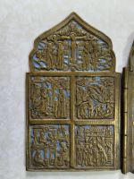 Лот: 25406466. Фото: 4. Складень 4-х створчатый.. Бронза... Красноярск