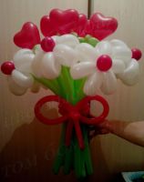 Лот: 6864162. Фото: 2. Букет цветов шары сердечки + ромашки... Сувениры, подарки