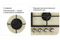 Лот: 23906217. Фото: 3. Газовая панель LEX GVG 642. Бытовая техника