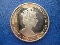 Лот: 11299888. Фото: 2. 50 пенсов 2002 года Фолклендские... Монеты