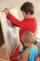 Лот: 3780057. Фото: 3. Мольберт детский, двусторонний. Мебель