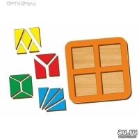 Лот: 11991605. Фото: 2. Рамка-вкладыш "Квадраты" по методике... Игрушки