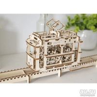 Лот: 8945395. Фото: 5. Трамвай с рельсами 3D Пазл Ugears...