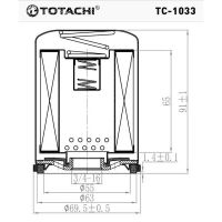 Лот: 20925368. Фото: 2. Фильтр масляный TC-1033 TOTACHI... Автозапчасти